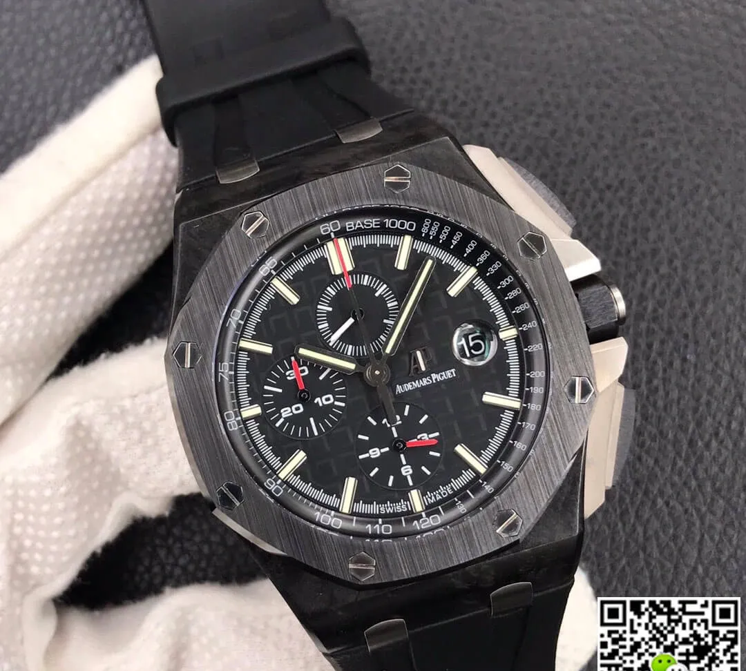 Audemars Piguet Royal Oak Offshore 26405CE.OO.A002CA.01 JF Factory 1:1 Best Edition Replica Watch V2 Black Strap